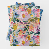 Elegant levendig Abstract botanisch kunstpatroon Inpakpapier Vel (In situ)