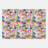 Elegant levendig Abstract botanisch kunstpatroon Inpakpapier Vel (Voorkant)