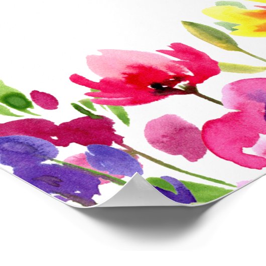 Elegant levendig Vrijgezellenfeest welkom Poster (Hoek)