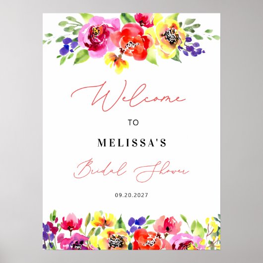 Elegant levendig Vrijgezellenfeest welkom Poster (Voorkant)