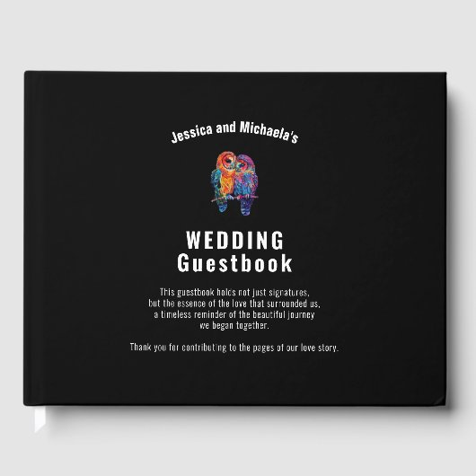 Elegant 🌈 LGBTQ Eternal Unity bruiloft Gastenboek (Voorkant)