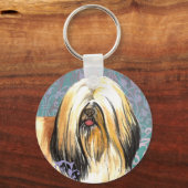 Elegant Lhasa Apso Sleutelhanger (Voorkant)