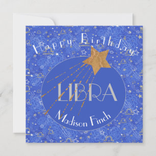 Elegant Libra Personaliseerde verjaardag Kaart