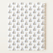 Elegant Libra Zodiac Cat White Planner Notebook (Achterkant)