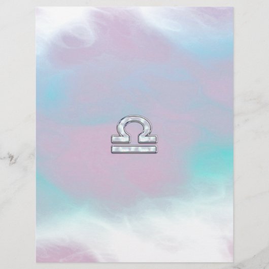 Elegant Libra Zodiac Sign Moeder parelstijl (Voorkant)