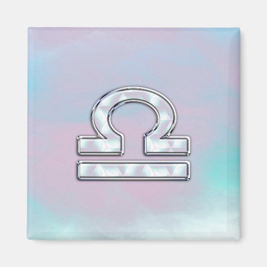 Elegant Libra Zodiac Sign Moeder parelstijl Magneet (Voorkant)