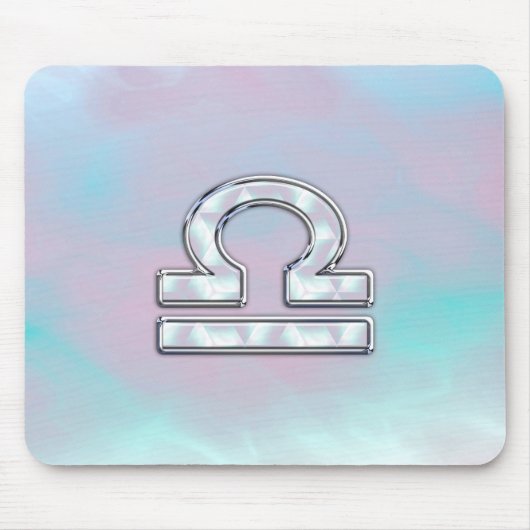 Elegant Libra Zodiac Sign Moeder parelstijl Muismat (Voorkant)