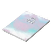Elegant Libra Zodiac Sign Moeder parelstijl Notitieblok (Linkerzijde)