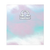 Elegant Libra Zodiac Sign Moeder parelstijl Notitieblok (Voorkant)