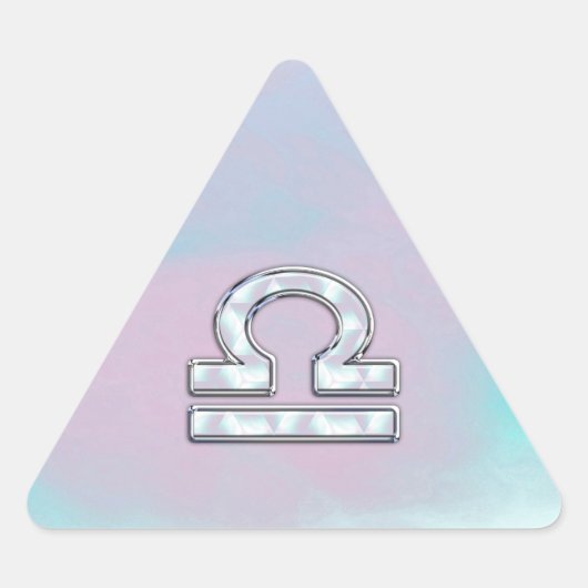 Elegant Libra Zodiac Sign Moeder parelstijl Sticker (Voorkant)