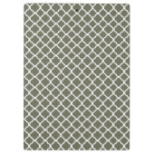 Elegant Lichen Donker Groen & Wit Marokkaans Patro Klembord (Achterkant)