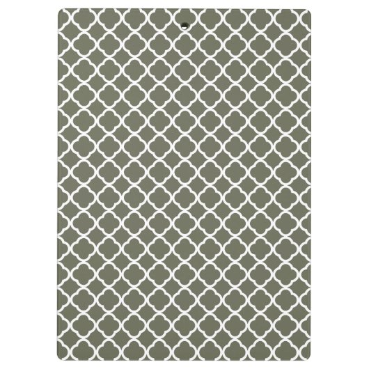 Elegant Lichen Donker Groen & Wit Marokkaans Patro Klembord (Achterkant)