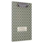 Elegant Lichen Donker Groen & Wit Marokkaans Patro Klembord (Rechts)