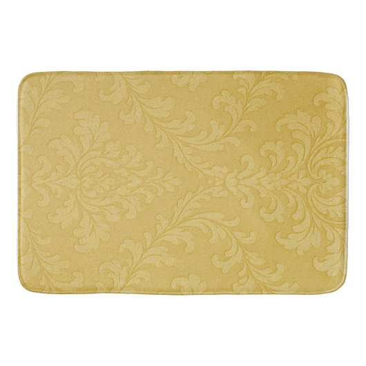 Elegant licht goud barok damast badmat (Voorkant)