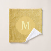 Elegant Licht Goud Barok Damast Custom Bad Handdoek (Wasdoekje)