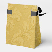 Elegant Licht Goud Barok Damast Custom Bedankdoosjes (Achterkant)