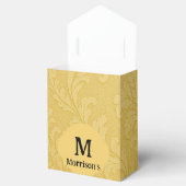 Elegant Licht Goud Barok Damast Custom Bedankdoosjes (Geopend)