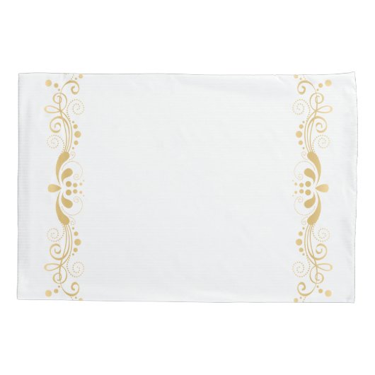 Elegant Licht Goud Kant Ontwerp Kussensloop (Achterkant)