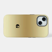 Elegant Licht Goud Teal Persoonlijk iPhone 15 Case (Achterkant horizontaal)