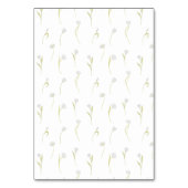 Elegant licht groen bloemenbruiloft tafel nummers kaart (Achterkant)