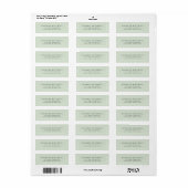 Elegant licht groen retouradres etiket (Full Sheet)