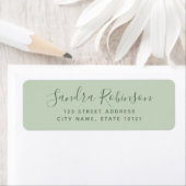 Elegant licht groen retouradres labels (Insitu)