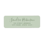 Elegant licht groen retouradres labels (Voorkant)