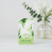 Elegant licht Groene Waterverf Bladderachtig Botan Visitekaartje (Staand voorkant)
