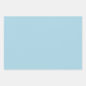 Elegant licht hemelsblauw Minimalistisch en chique Inpakpapier Vel (Voorkant 3)