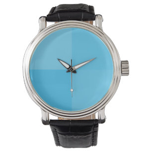 Elegant Licht Hemelsblauw Pastel Minimalistische V Horloge