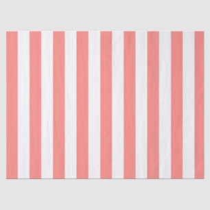 Elegant licht koraal wit gestreept patroon tissuepapier