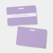 Elegant Licht Lavendel Paarse Badge (Voor- en achterkant)