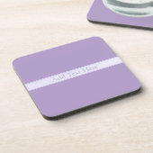 Elegant Licht Lavendel Paarse Bier Onderzetter (Linkerzijde)
