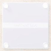 Elegant Licht Lavendel Paarse Glazen Onderzetter (Achterkant)