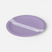 Elegant Licht Lavendel Paarse Papieren Bordje (Gekanteld)