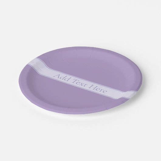 Elegant Licht Lavendel Paarse Papieren Bordje (Gekanteld)