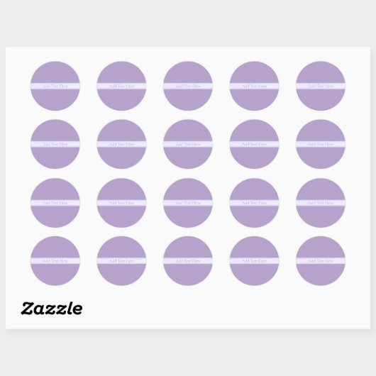  Elegant Licht Lavendel Paarse Ronde Sticker (Vel)