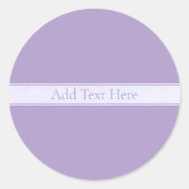 Elegant Licht Lavendel Paarse Ronde Sticker (Voorkant)
