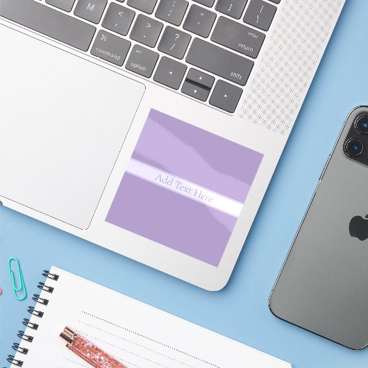  Elegant Licht Lavendel Paarse Sticker (Laptop met iPhone)