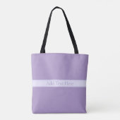 Elegant Licht Lavendel Paarse Tote Bag (Achterkant)