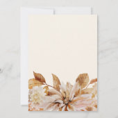 Elegant licht + luchtige herfst Waterverf bruiloft Kaart (Achterkant)