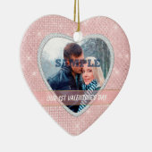 Elegant licht ons eerste Valentijn Ornament (Rechts)