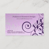 Elegant licht Paars  Visitekaartje (Achterkant)