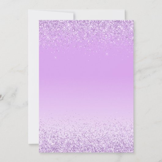 Elegant Licht Paarse 15e Verjaardag Quinceanera Save The Date (Achterkant)