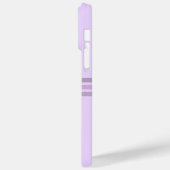 Elegant licht Paarse gestreepte Initiaal Case-Mate iPhone Case (Achterkant / Links)