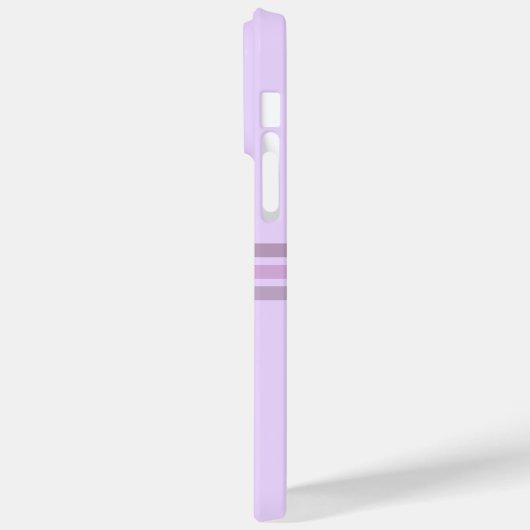 Elegant licht Paarse gestreepte Initiaal Case-Mate iPhone Case (Achterkant / Links)