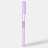 Elegant licht Paarse gestreepte Initiaal Case-Mate iPhone Case (Achterkant / Rechts)
