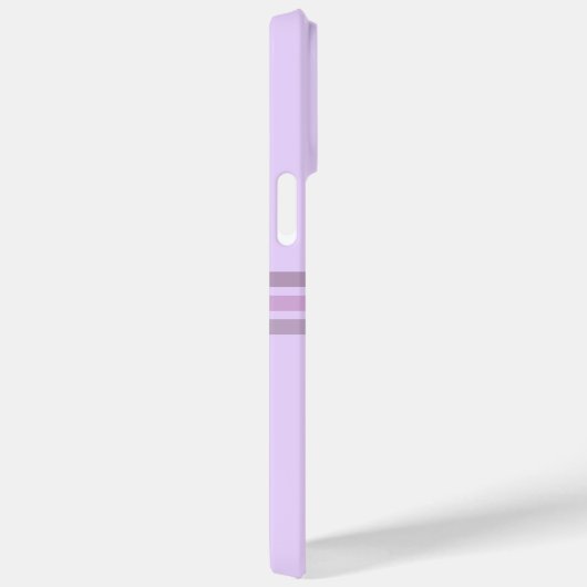 Elegant licht Paarse gestreepte Initiaal Case-Mate iPhone Case (Achterkant / Rechts)
