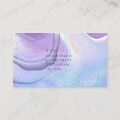 Elegant licht paarse gouden violette pastelontwerp visitekaartje (Achterkant)