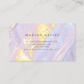 Elegant licht Paarse holografisch Uniek Klantenkaartje (Achterkant)